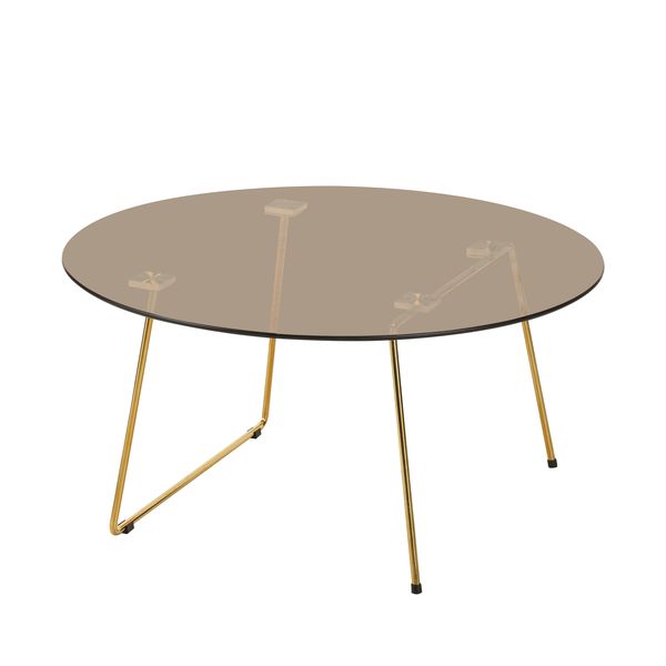 LUCKIN Minimalist Luxury Coffee Table Modern Accent Table