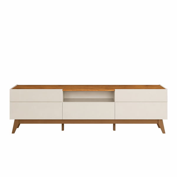 YB Ambiente Diadema Off White &amp; Cinnamon TV Stand Flatpack