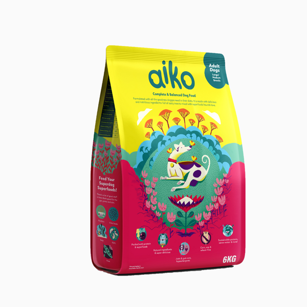 Aiko Complete &amp; Balanced Dog Food for Adult Medium &amp; Large Breeds, 2 &amp; 6kg