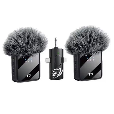 Dual Wireless Lavalier Microphones Compatible With iPhone/Android & Cameras Image