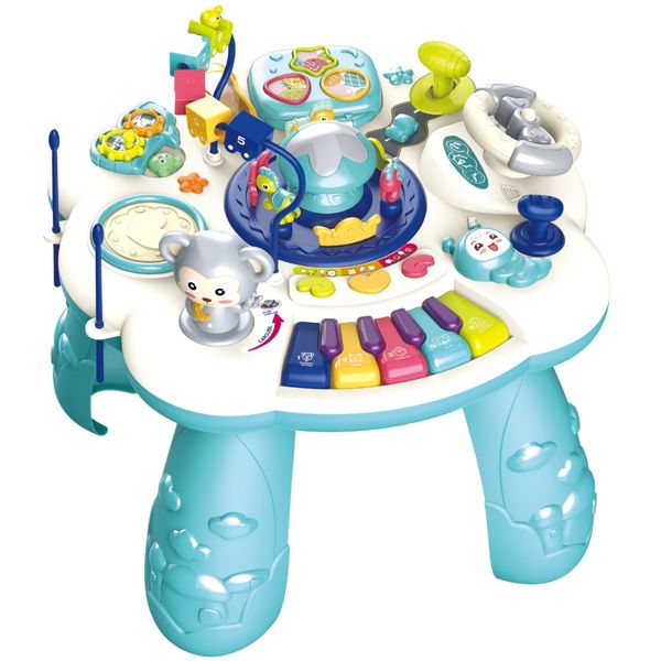 TEETO TOYS Musical Piano Activity Play Table - Educational Toys for Toddlers &amp; Babies