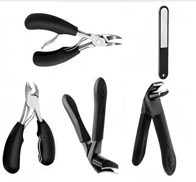 5Piece Thick Nail Toe Nail Clippers Wide Mouth Opening Nail Clipper Set