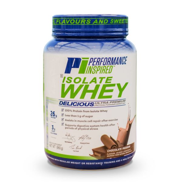 Performance Inspired - Isolate Whey Chocolate (Added L-Glutamine) - 960g