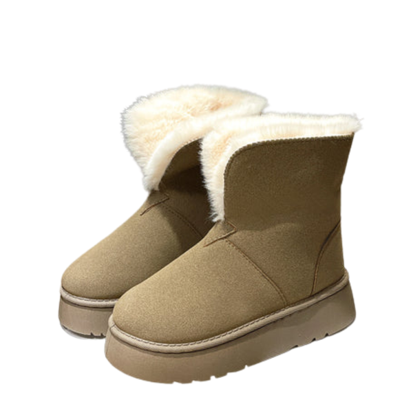 Faux Suede Platform Plush Snow Boots for Women