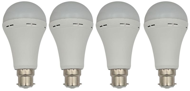 B22 LED Rechargeble 7W Globe - Emergency Bulb 4 Pack