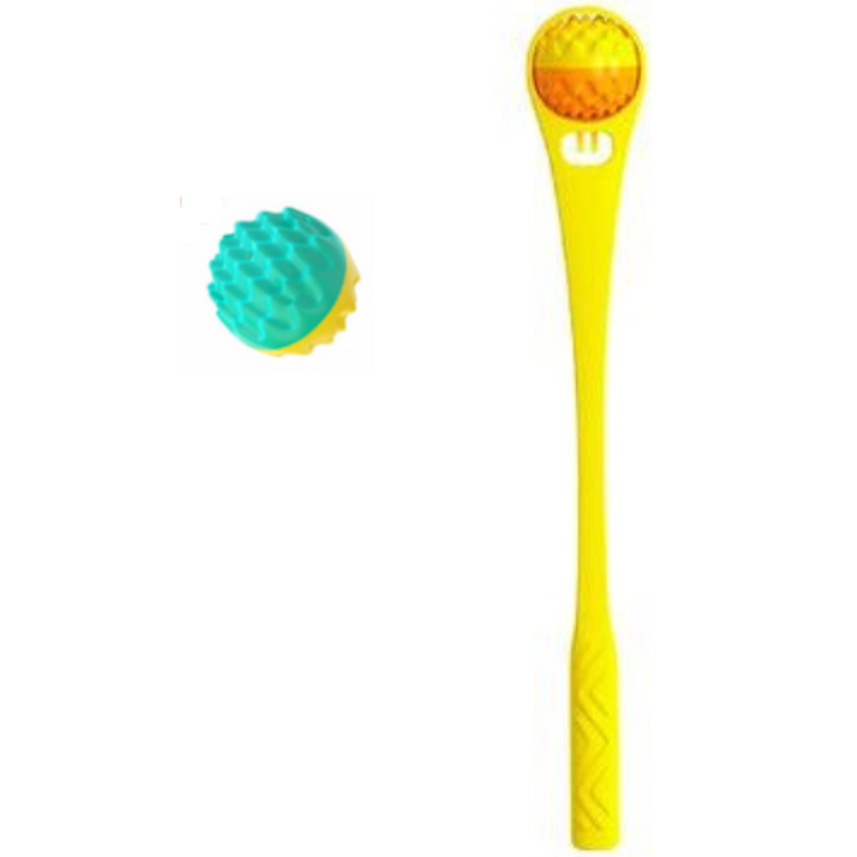 Ball Thrower Stick with 2 Balls - Interactive Squeaky Toy for Dogs/Pets ...