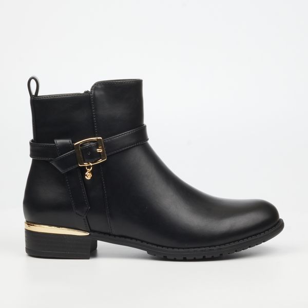 Miss Black Hadar 21 Women Faux Leather Ankle Boots - Black