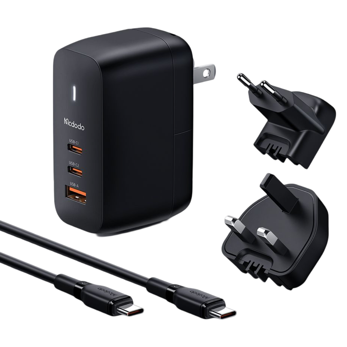 Mcdodo 70W GaN 5.0 Travel Charger | Fast Charge + 60W USB-C Cable Included