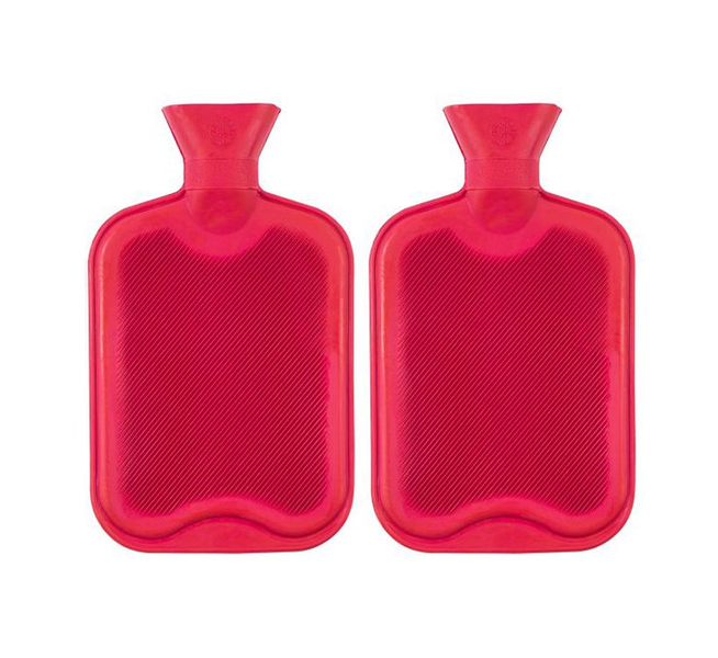 Boo 2Pcs 2L Hot Water Bottle - Red