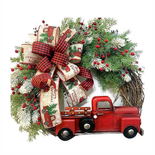 15.7 Inch Christmas Wreath Decor Garland Artificial Flower Wreath Perfect f