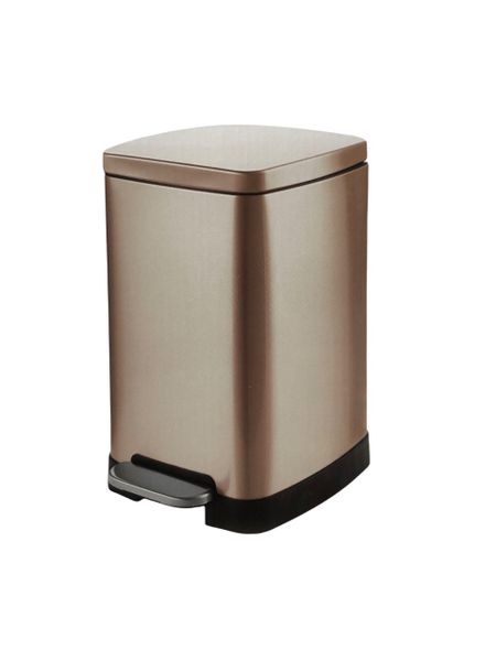 Continental Homeware 20L Champaign Gold Square Pedal Bin