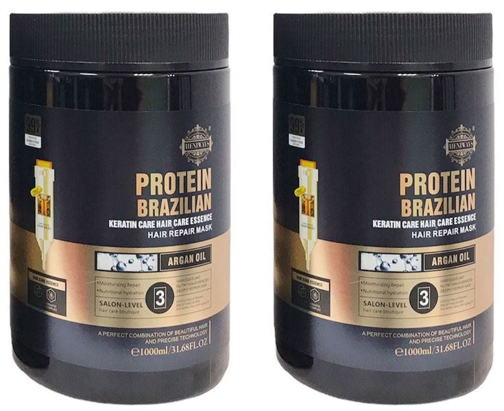 Keratin Brazilian Protein Creamy Hair Mask ( 2 x 1000ml)
