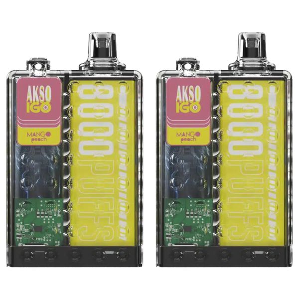 Akso IGO 8000 Puffs Disposable Vape - Mango Ice (Pack of 2)