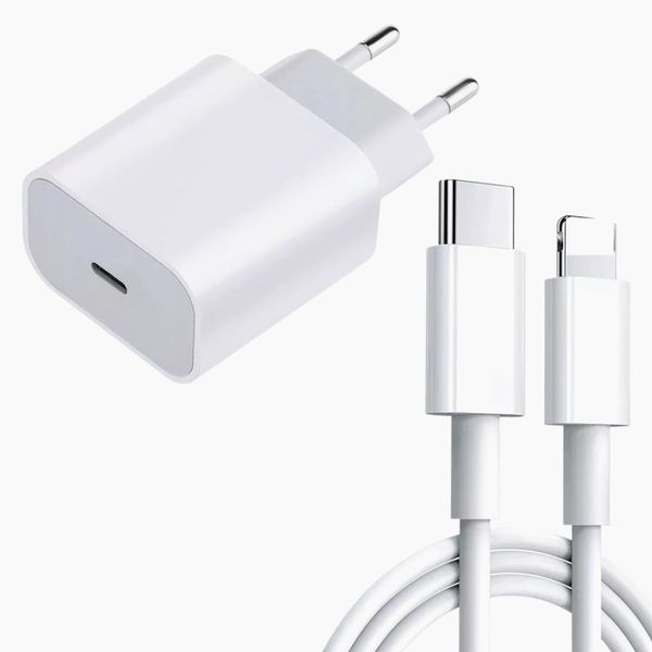PD 18W Fast Charging USB-C Power Adapter &amp; USB-C to Lightning Cable