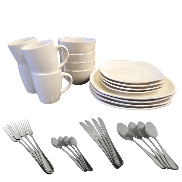 High End Royal Fine Bone Dinnerware Set - 32 Piece