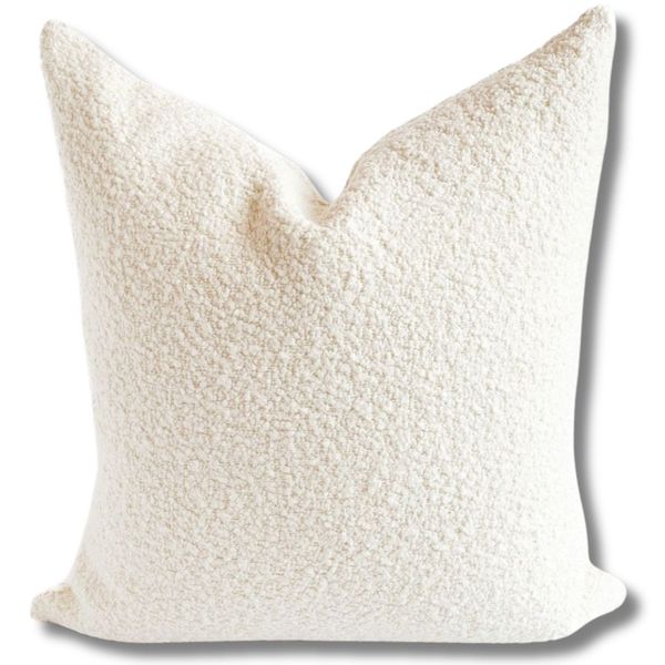 Boucle Bliss Cushion by AMANII SPXCES. 60cm x 60cm