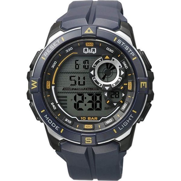 Q&amp;Q-Digital White Dial Men's Watch-M175J004Y