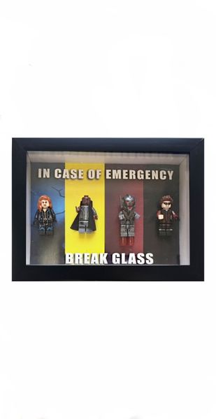 Superhero In Case Of Emergency Break Glass - Avengers Shadow Boxed Frame