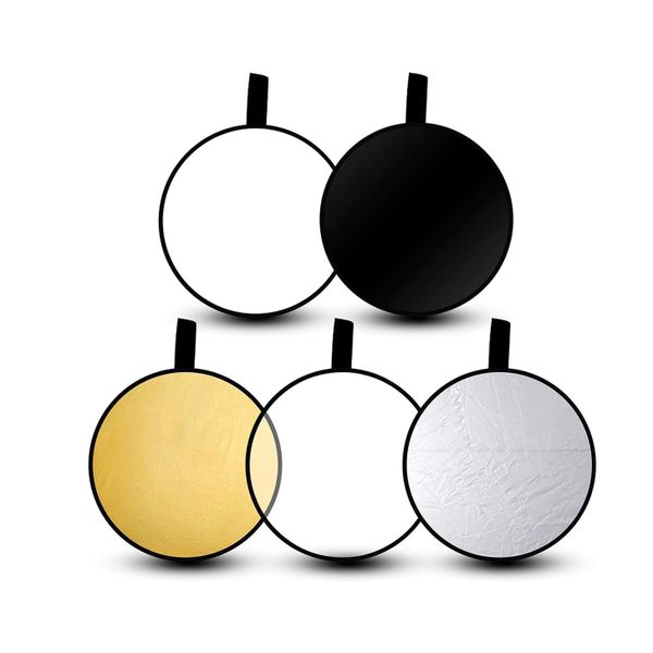 43"/110cm 5 in 1 Round Light Reflector Collapsible Studio Photography