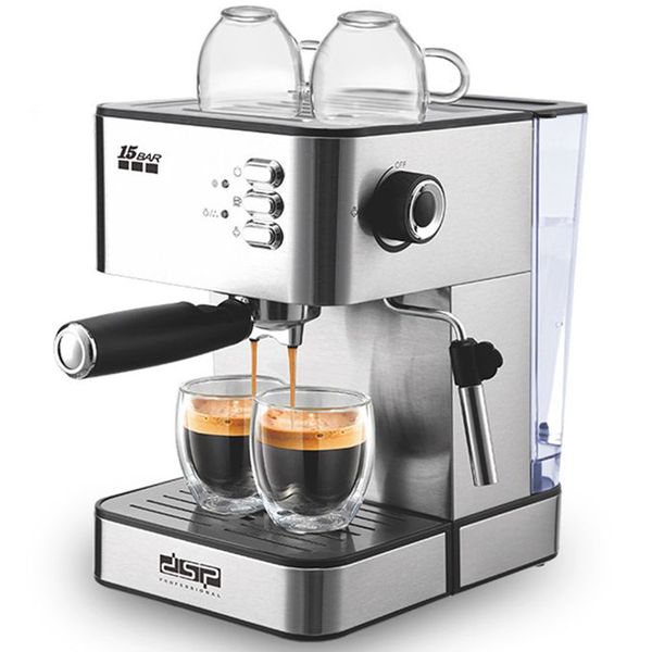Coffee Maker Espresso Coffee Machine Manual Control Dual-Cup 15 Bar 850W