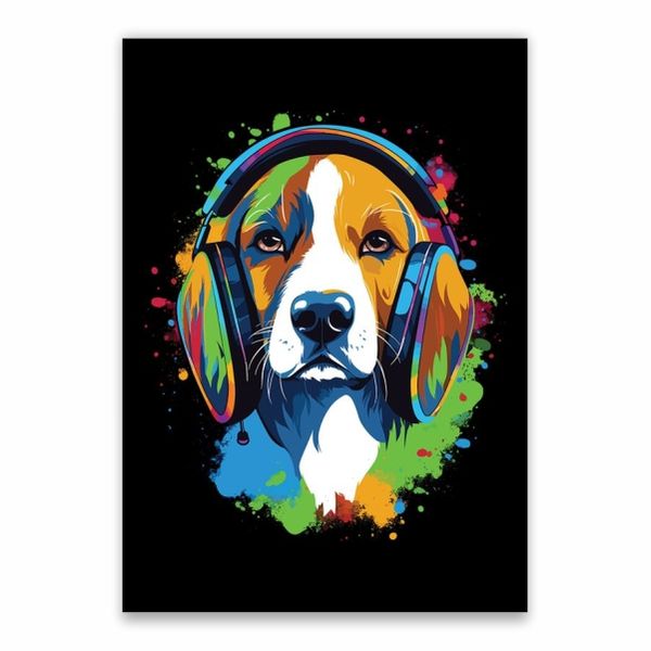 Doggy Head Phones - A1 Poster