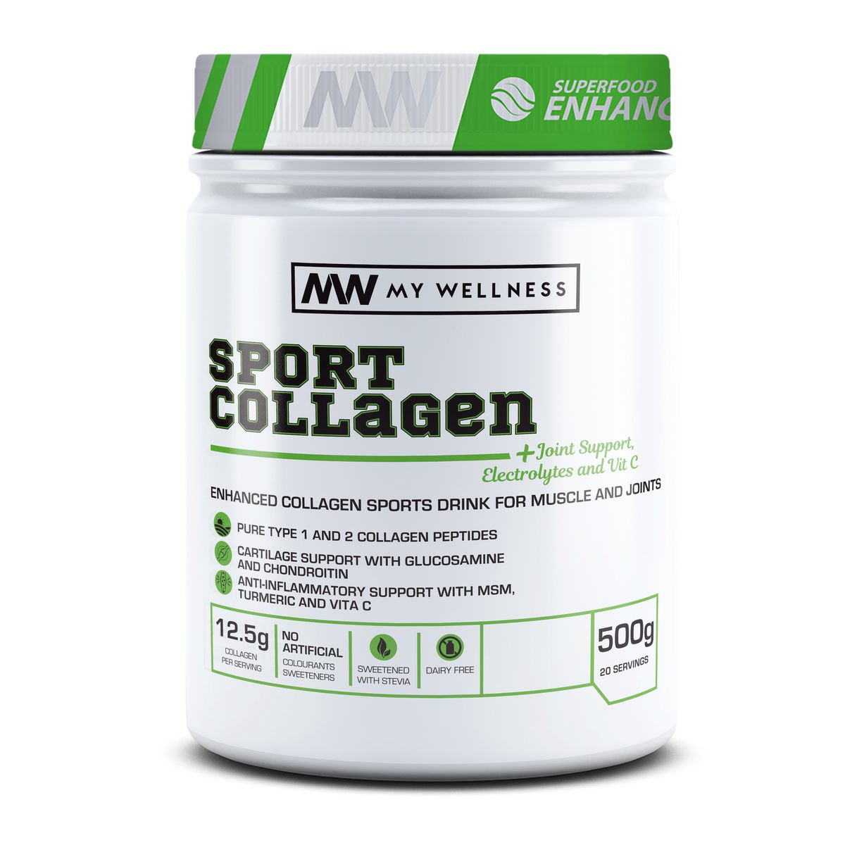 My Wellness Sport Collagen 500g - Apple Berry