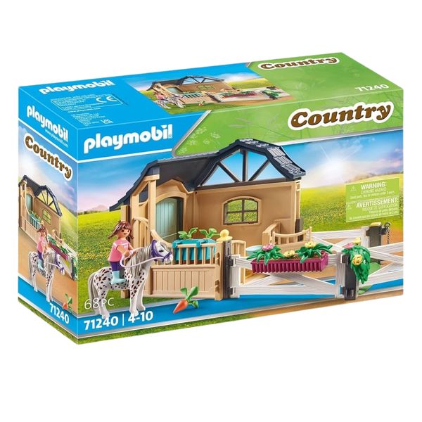 Playmobil- 71240 Country Riding Stable Extension, Extension Set With Pony