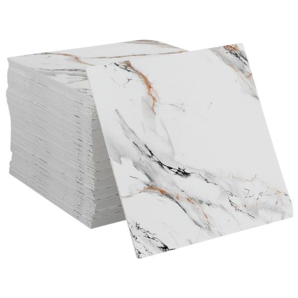10 Piece - Polished Marble Effect Ceramic Tiles