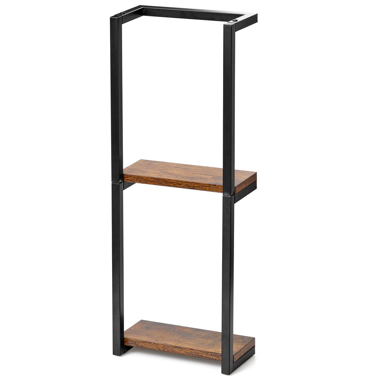 Chenshia Towel Racks For Bathroom 2 Tier Wall-Mounted Towel Rack Wooden Shelf