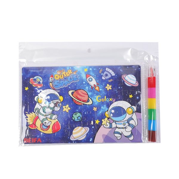 Stationery Set-48 Puzzle Pieces,6 Color Crayons-36 x Sets
