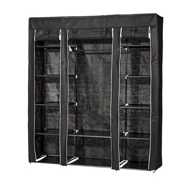 Gretmol Diy Non-Woven Fabric Wardrobe - Black
