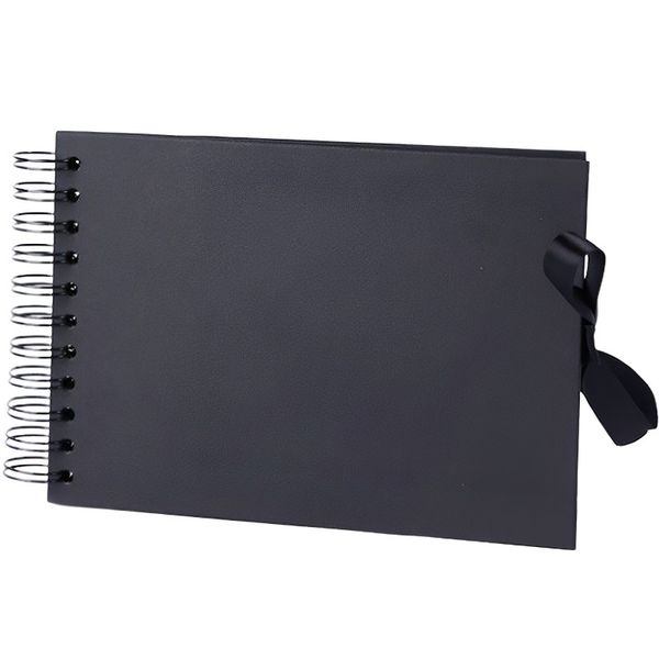 Spiral-Bound Photo Album 60 Pages Scrapbook Album with Photo Corner Sticker