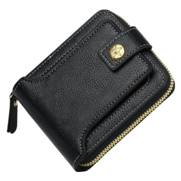 Fashion Vintage Leather Travelling Bi-Fold Wallet - 12cm