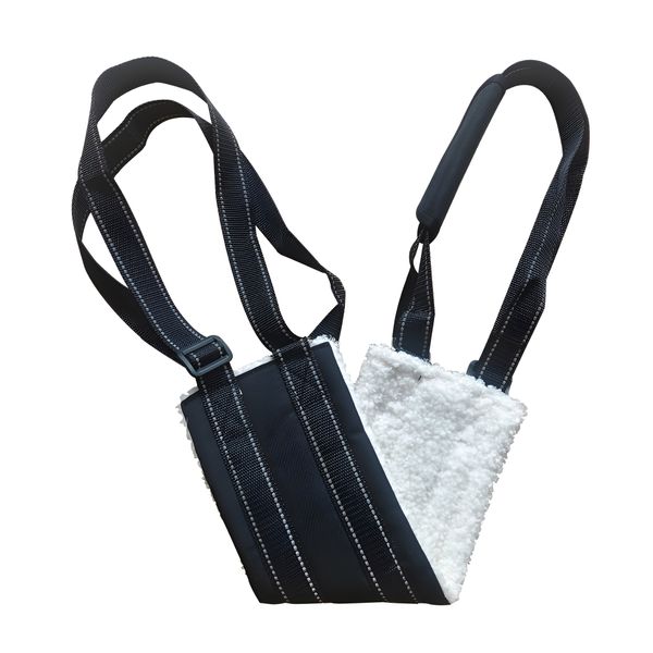 Oxford &amp; Fleece Dog Lift Support Harness with Reflective Strips - Black