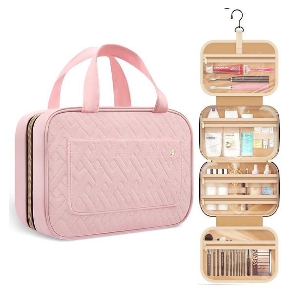 Toiletry Bag Travel Bag with Hanging Hook Black