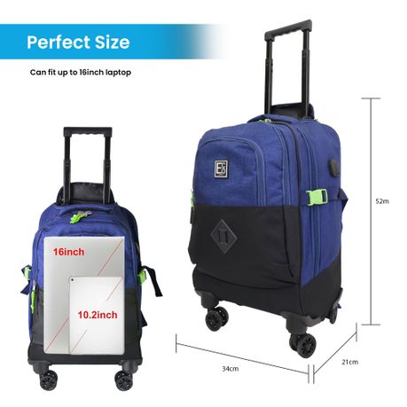 School Backpack with 4 Spinner Wheels and Cooler Compartment Travel Bag Shop Today. Get it Tomorrow takealot