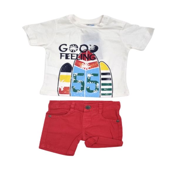 Baby Boys Cool White and Red Tshirt and Short 2 Piece Set Shop Today
