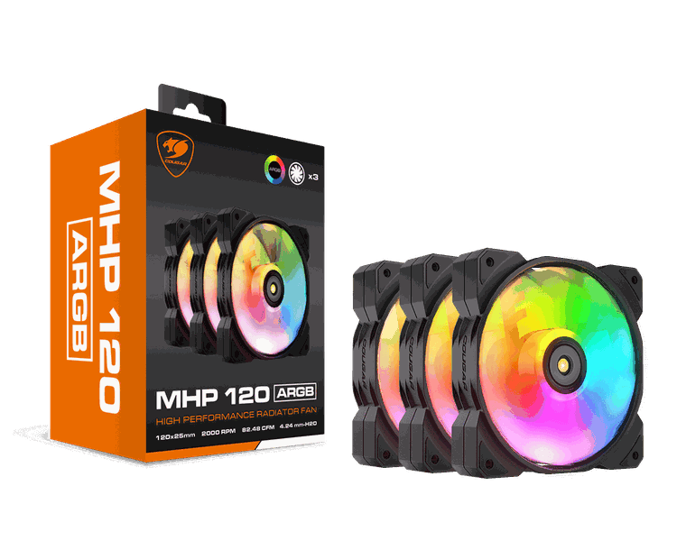 Cougar MHP 120 ARGB - 3 Fan Pack - High-Performance Case Fan