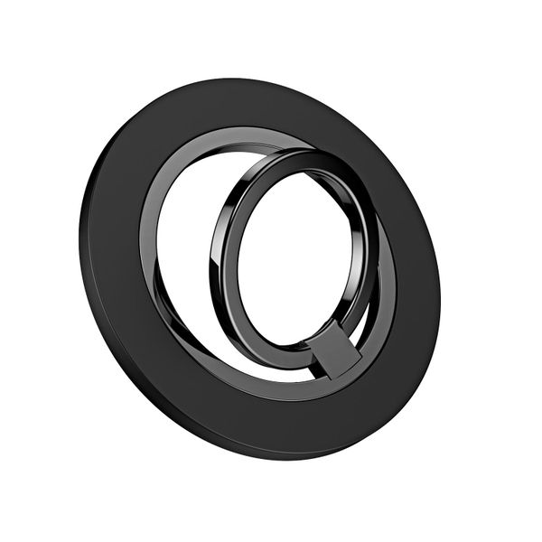 BasicX Magnetic Ring Holder for Phone - 180 Rotatable, Zinc Alloy, Black