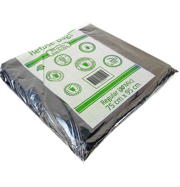 Refuse Bag Black (750mm x 950mm) 30micron
