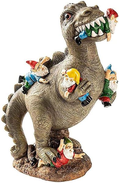 Decor Garden Dinosaur Gnomes Statue Ornament 15cm