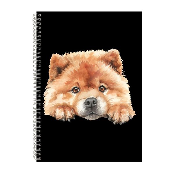 Chow Chow A4 Notebook Spiral Lined Notepad Dog Idea 333