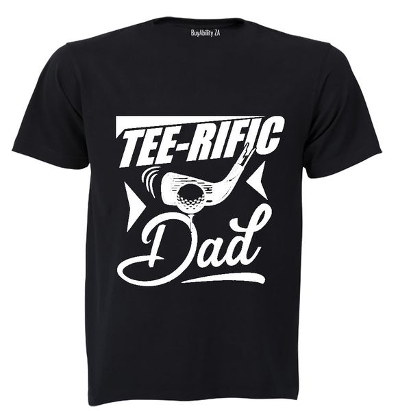 Tee-Rific Dad - Golfer - Mens - T-Shirt - Grey