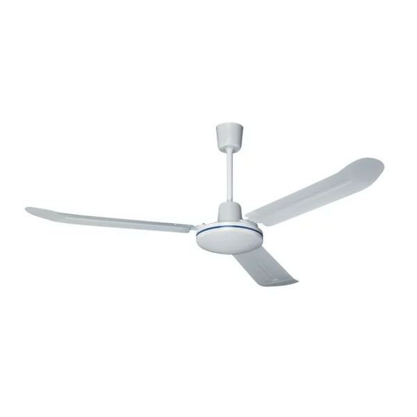 Ideal White Industrial Ceiling Fan - 140cm