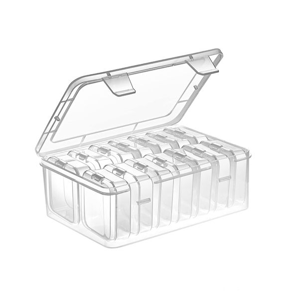 15 Pieces Plastic Craft Beads Storage Cases Beads Storage Box Kit with Lid