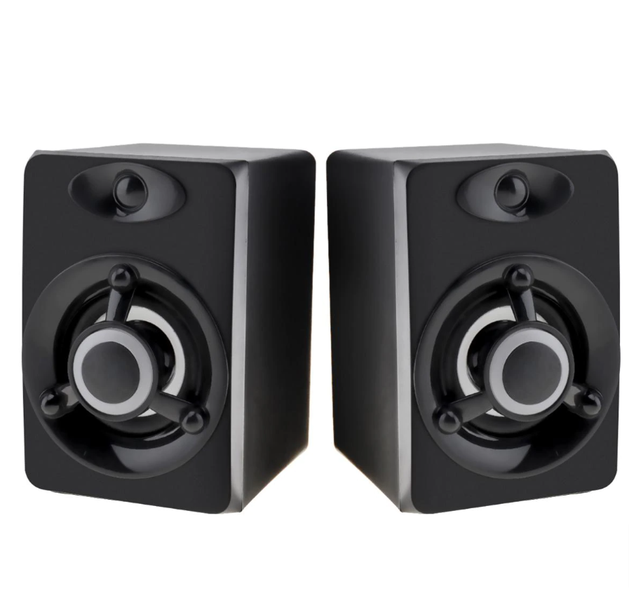 Set of 2 9W Black LED High Performance Desktop Speakers AB-Q337