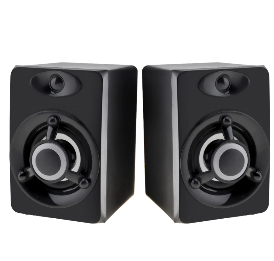 Set of 2 9W Black LED High Performance Desktop Speakers AB-Q337 | Shop ...