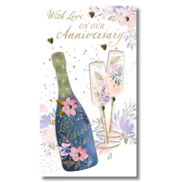 Our Anniversary card - Champagne