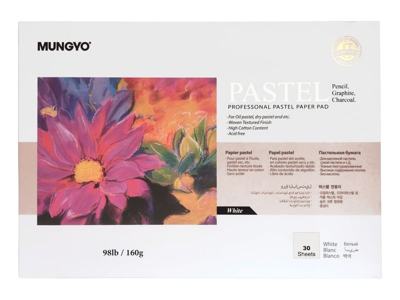 Mungyo Professional Pastel Pad A4 - White - 30 Sheets 160gsm