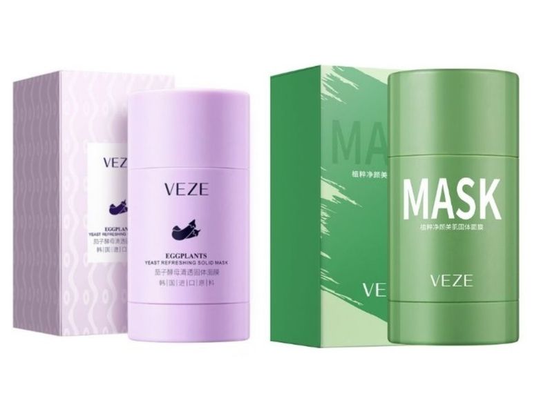 Veze Green Tea &amp; Eggplants Clay Mask Stick Set